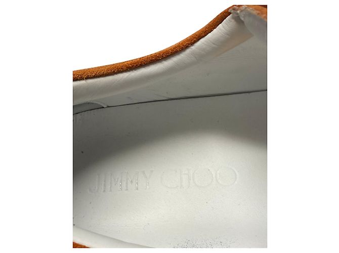 Jimmy Choo Baskets Cash en Daim Marron - vue 6