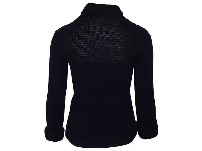 Jersey elástico Isabel Marant de lana azul marino - vista 2