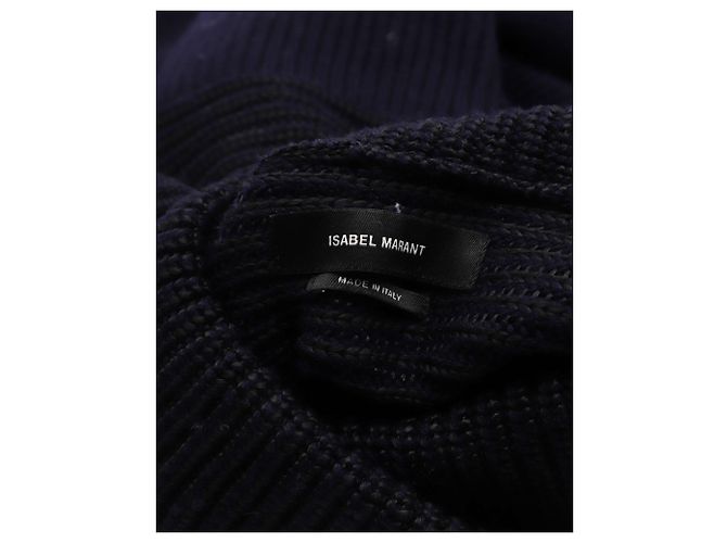 Jersey elástico Isabel Marant de lana azul marino - vista 5