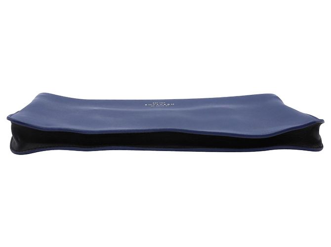 Bolsa de embreagem Smythson em couro azul Azul marinho - vista 4