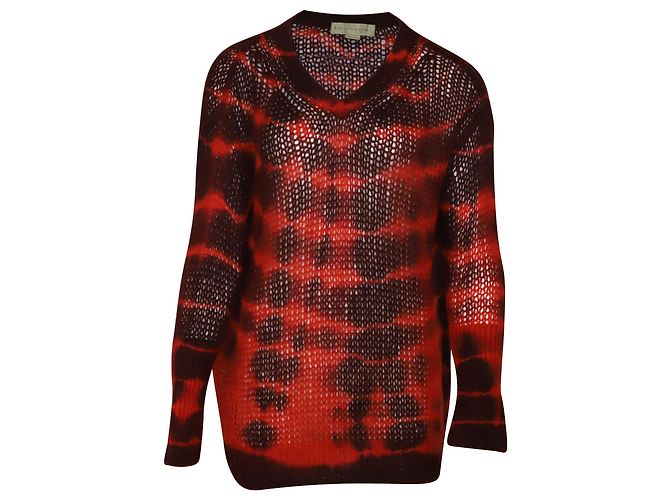 Stella Mc Cartney Maglia Stella McCartney Tie-dye in Lana Alpaca Rossa - vista 2