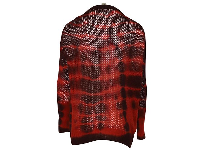 Stella Mc Cartney Maglia Stella McCartney Tie-dye in Lana Alpaca Rossa - vista 3