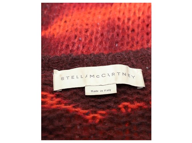 Stella Mc Cartney Maglia Stella McCartney Tie-dye in Lana Alpaca Rossa - vista 5