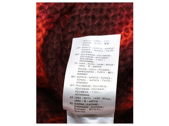 Stella Mc Cartney Maglia Stella McCartney Tie-dye in Lana Alpaca Rossa - vista 7