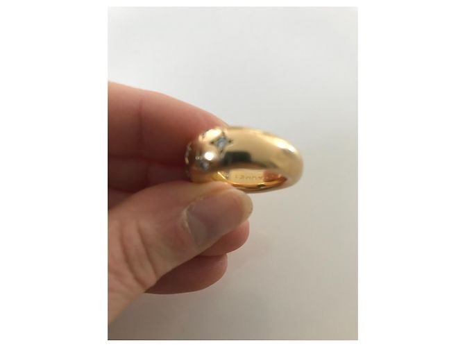 Chaumet Bague jonc  7 diamants étoiles Bijouterie dorée - vue 3