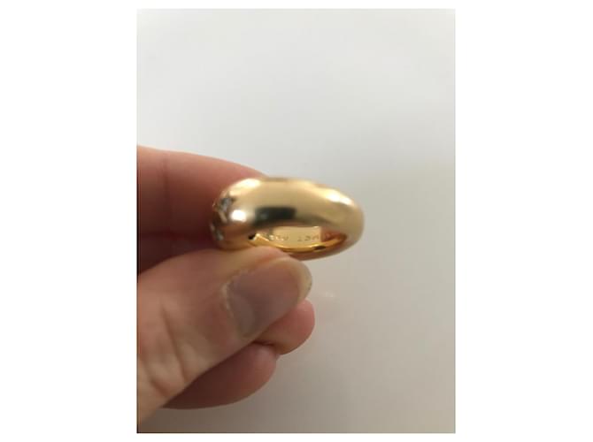 Chaumet Bague jonc  7 diamants étoiles Bijouterie dorée - vue 4