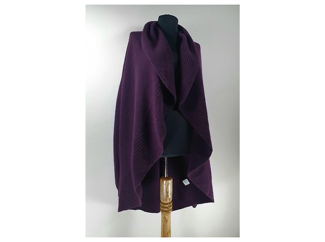 Autre Marque Johnstons of Elgin Strickjacke Lila Wolle Angora M Dunkelviolett - Ansicht 2