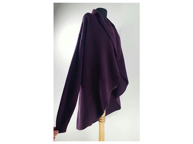 Autre Marque Johnstons of Elgin Strickjacke Lila Wolle Angora M Dunkelviolett - Ansicht 3