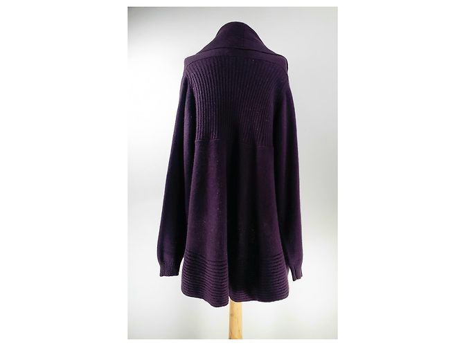 Autre Marque Johnstons of Elgin Strickjacke Lila Wolle Angora M Dunkelviolett - Ansicht 4
