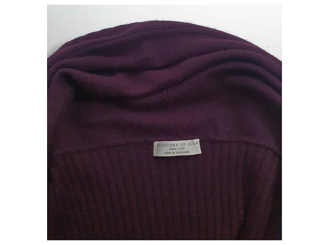 Autre Marque Johnstons of Elgin Strickjacke Lila Wolle Angora M Dunkelviolett - Ansicht 5
