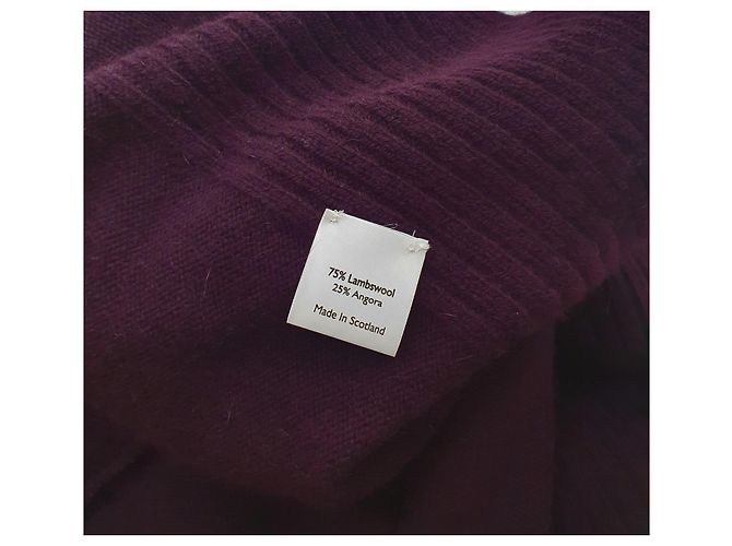 Autre Marque Johnstons of Elgin Strickjacke Lila Wolle Angora M Dunkelviolett - Ansicht 6
