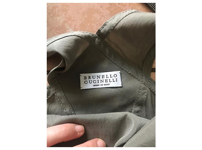 Macacão Brunello Cucinelli de seda taupe - vista 4