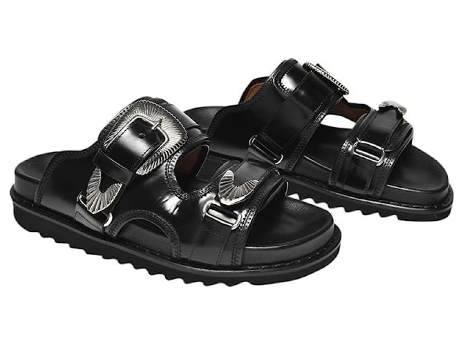 Toga Pulla Sandali in Pelle Nera Nero - vista 2