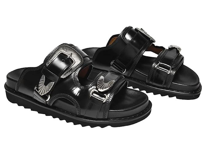 Toga Pulla Sandali in Pelle Nera Nero - vista 2