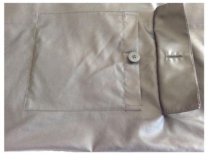 Issey Miyake Gabardina larga oversize Negro - vista 7