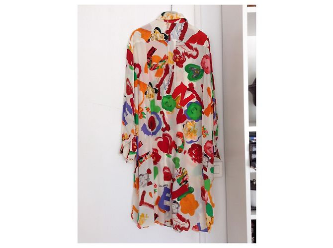 Cambon Chanel Camicetta 100% soie Bianco sporco - vista 2