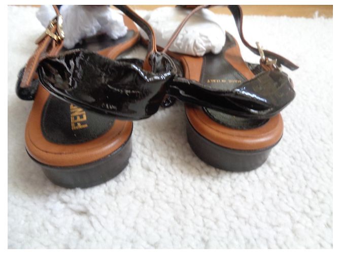 Fendi Sandalen Leder Braun - Ansicht 9