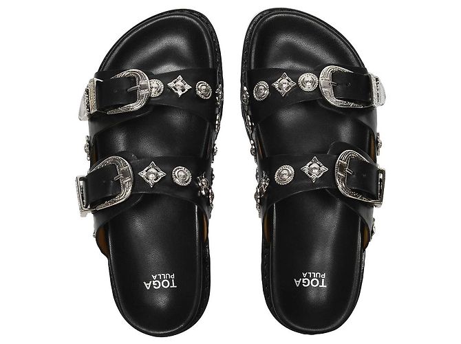 AJ844 Mulo - Toga Pulla - Nero - Pelle - vista 3