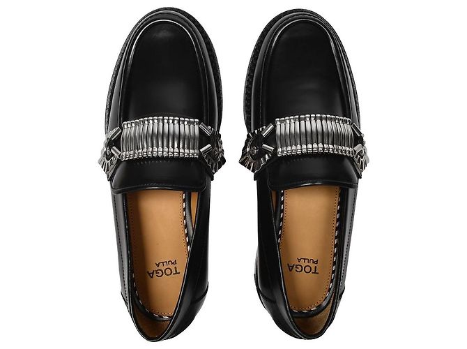 Toga Pulla Mocassini in Pelle Nera Nero - vista 3
