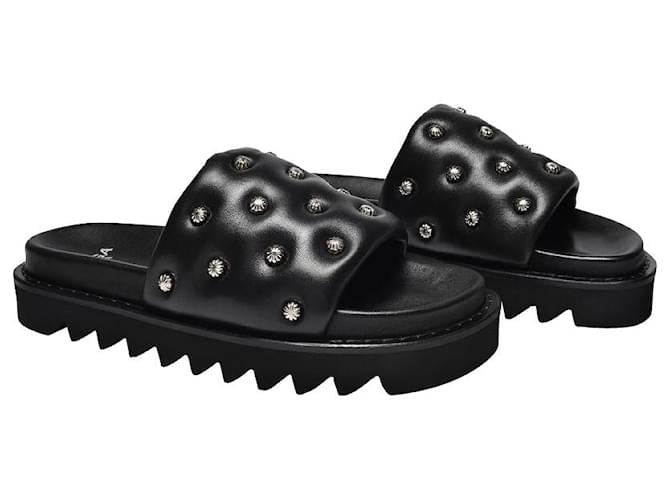 Toga Pulla Sandali in Pelle Nera Nero - vista 2