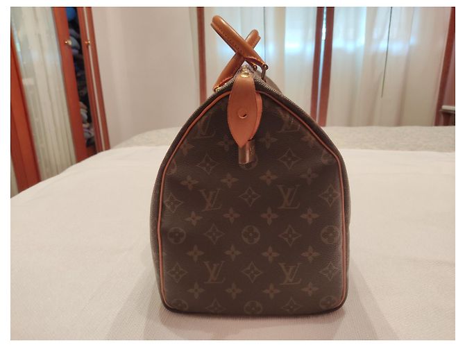 Louis Vuitton Speedy 40 Mon-Monogramm Grün Dunkelbraun Fuschia - Ansicht 5