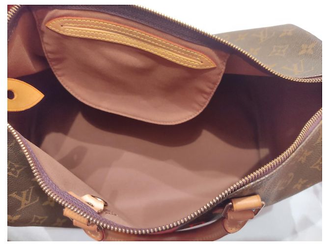 Louis Vuitton Speedy 40 Mon-Monogramm Grün Dunkelbraun Fuschia - Ansicht 6