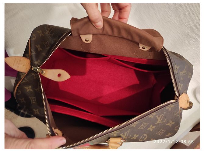 Louis Vuitton Speedy 40 Mon-Monogramm Grün Dunkelbraun Fuschia - Ansicht 8