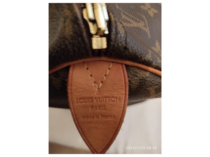 Louis Vuitton Speedy 40 Mon-Monogramm Grün Dunkelbraun Fuschia - Ansicht 9