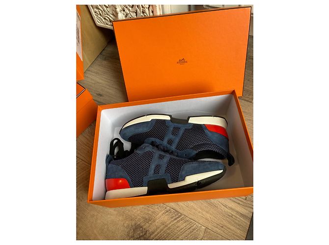 Zapatillas Hermès Azules de Tela Talla 36 - vista 2