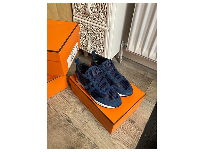 Zapatillas Hermès Azules de Tela Talla 36 - vista 5
