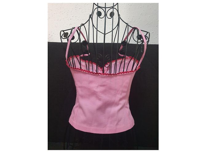 Top Moschino Mare de algodón rosa y rojo Roja - vista 12
