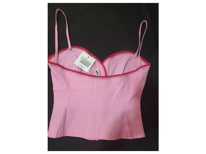 Top Moschino Mare de algodón rosa y rojo Roja - vista 3