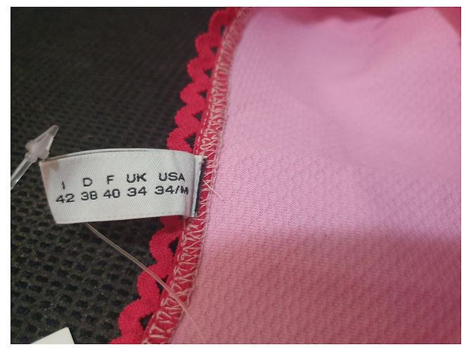 Top Moschino Mare de algodón rosa y rojo Roja - vista 6