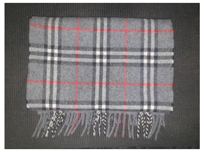 Sciarpa Burberry in lana grigia Grigio - vista 2