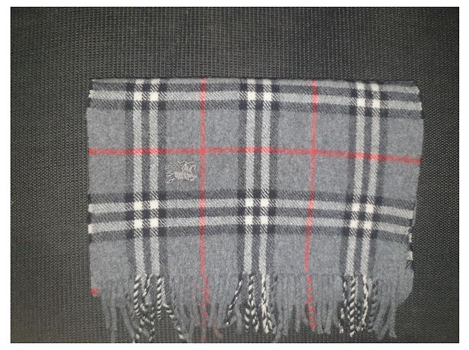 Sciarpa Burberry in lana grigia Grigio - vista 3