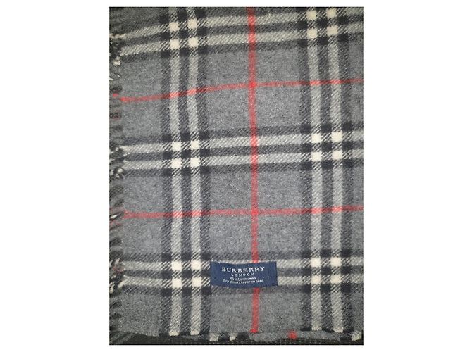 Sciarpa Burberry in lana grigia Grigio - vista 4