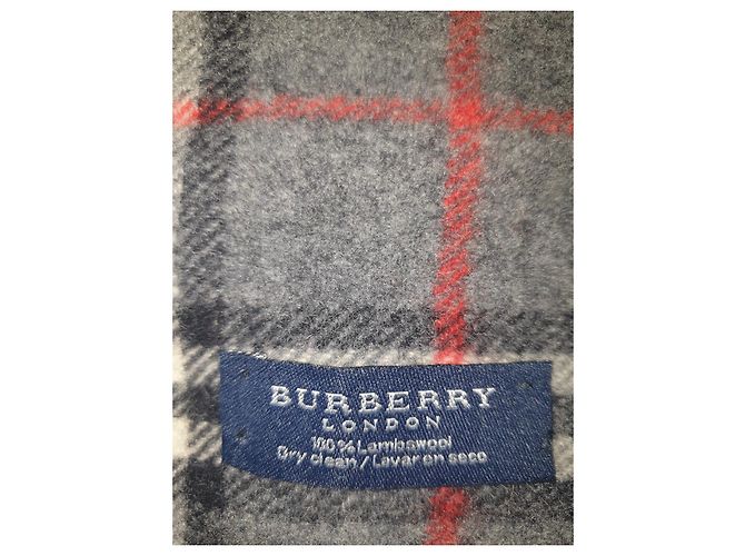 Sciarpa Burberry in lana grigia Grigio - vista 6