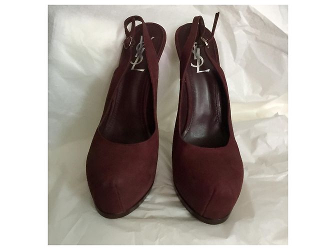 Yves Saint Laurent Slingback Borgogna/Mauve Trip Too YSL Rosa Bordò - vista 2