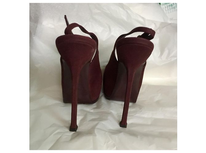 Yves Saint Laurent Slingback Borgogna/Mauve Trip Too YSL Rosa Bordò - vista 4