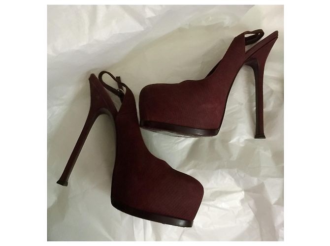 Yves Saint Laurent Slingback Borgogna/Mauve Trip Too YSL Rosa Bordò - vista 7