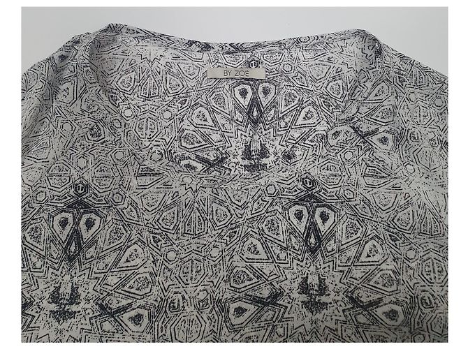 By Zoe Oberteil Schwarz Weiß Polyester Größe M - Ansicht 4