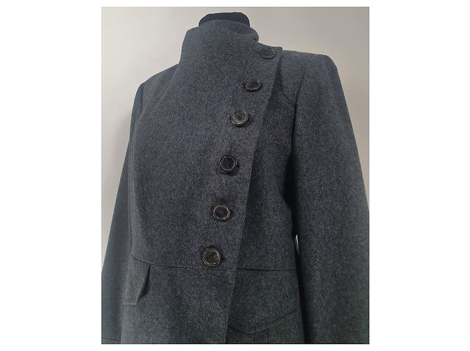 Autre Marque Abrigo Peacock Amsterdam de lana y cachemira gris - vista 2
