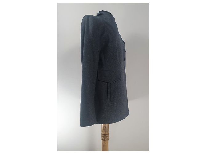 Autre Marque Abrigo Peacock Amsterdam de lana y cachemira gris - vista 3