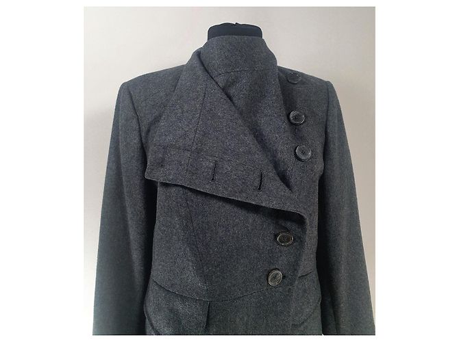 Autre Marque Abrigo Peacock Amsterdam de lana y cachemira gris - vista 6