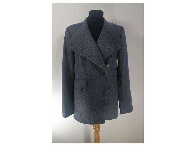 Autre Marque Abrigo Peacock Amsterdam de lana y cachemira gris - vista 7
