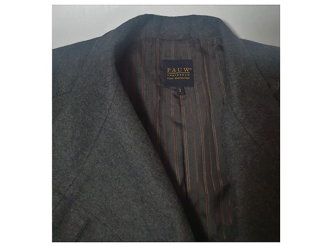 Autre Marque Abrigo Peacock Amsterdam de lana y cachemira gris - vista 8