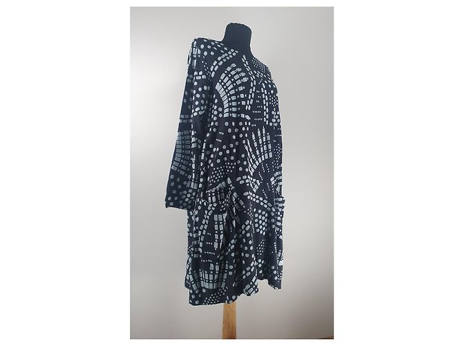 Bitte Kai Rand Kleid Viskose Schwarz Weiß Größe M - Ansicht 2
