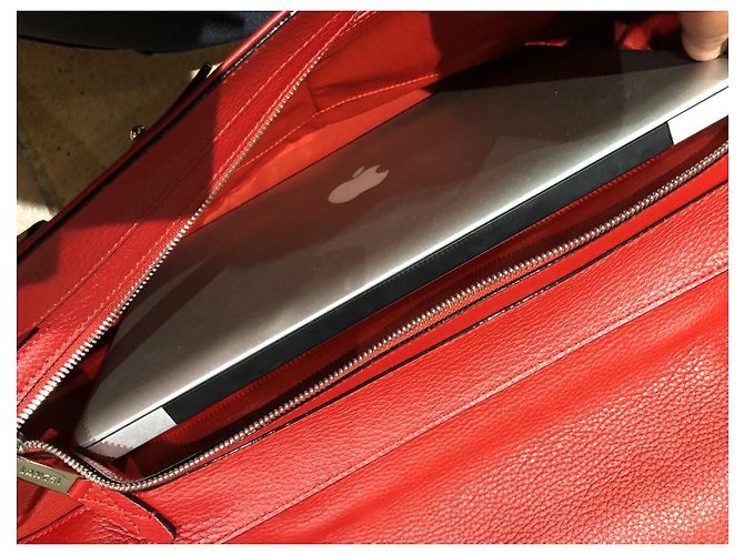 Borsa Lancel Neo Charlie in pelle rossa Rosso - vista 8