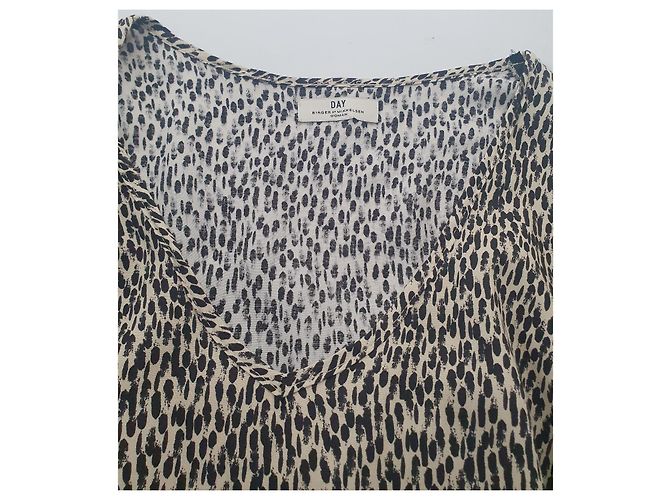 Day Birger & Mikkelsen Midikleid schwarz weiß Viscose - Ansicht 6
