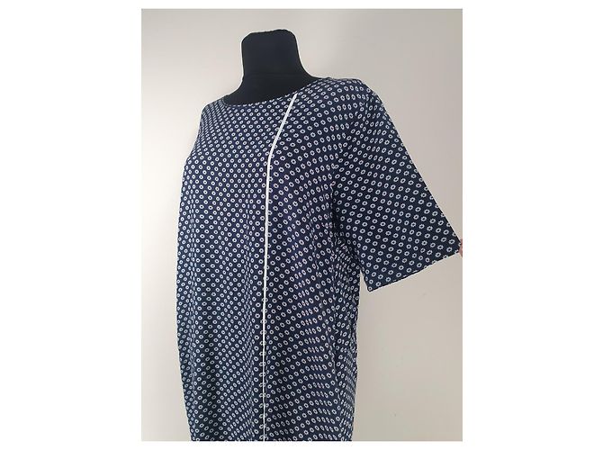 Baum und Pferdgarten Kleid blau Viscose - Ansicht 3